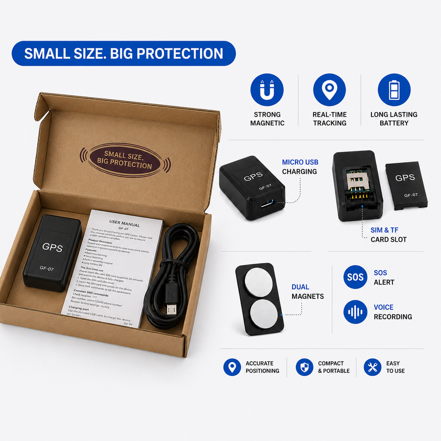 Mini Magnetic Real-Time GPS Tracker