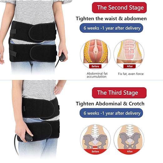 Rhombus Air Pressure Lumbar Support Belt Black